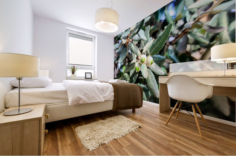 Beneath the Olive Shade Mural print