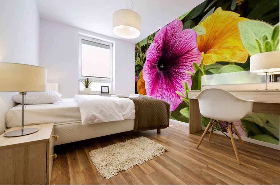 Whispers in Bloom – Petunia Poetry Mural print