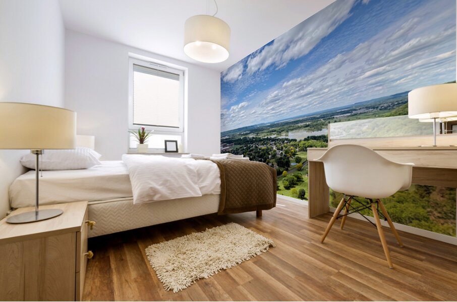 Between Rivers and Rooftops Mural print