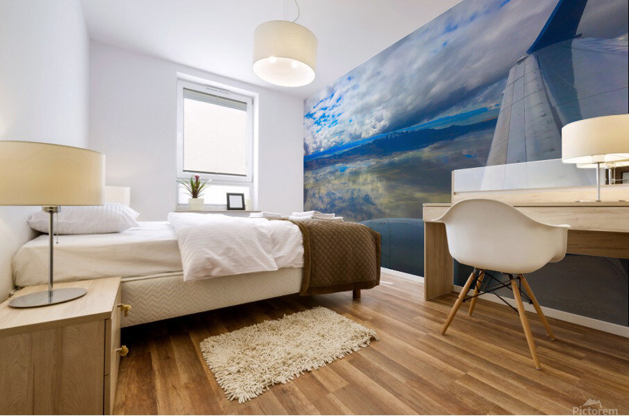 Reflections Over Great Salt Lake  Mural print