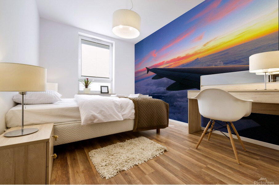 Flying into the Sunset 2 Mural print