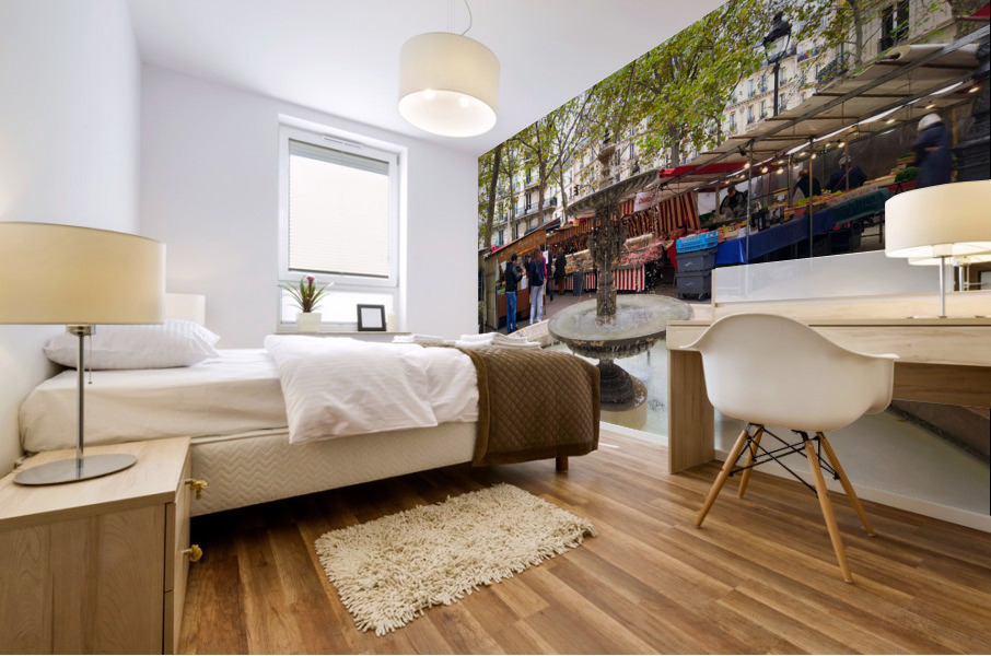 Streets of Paris -- Farmers Market Mural print