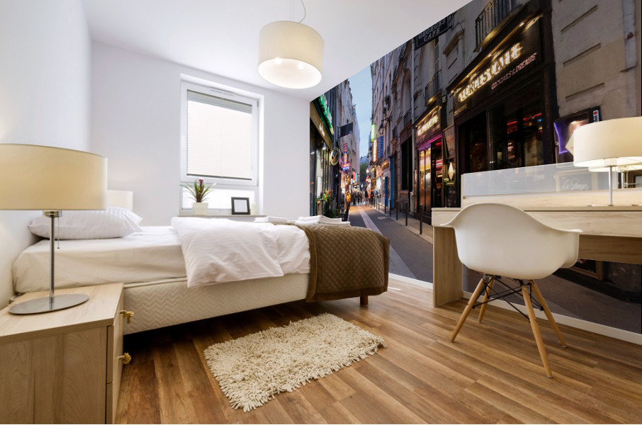 Streets of Paris -- Night Life  Mural print