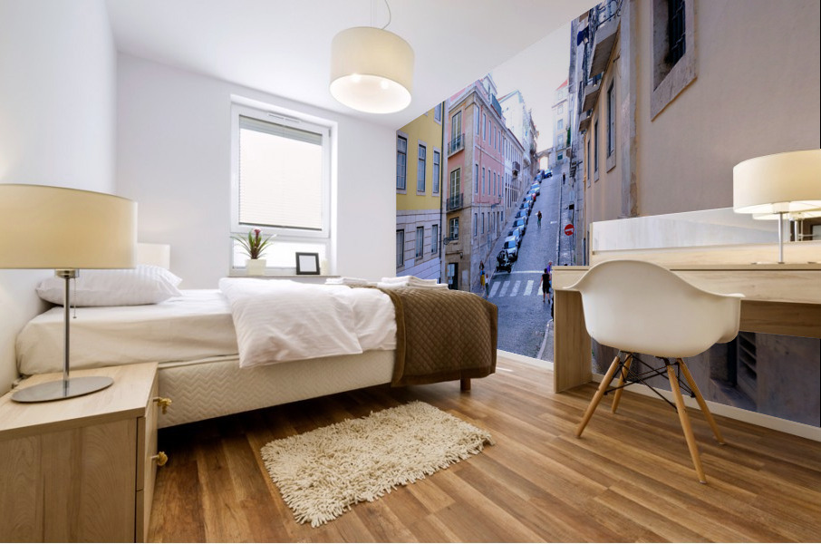 Streets of Lisbon Mural print