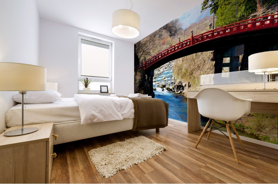 Water Under the Japanese Bridge Mural print