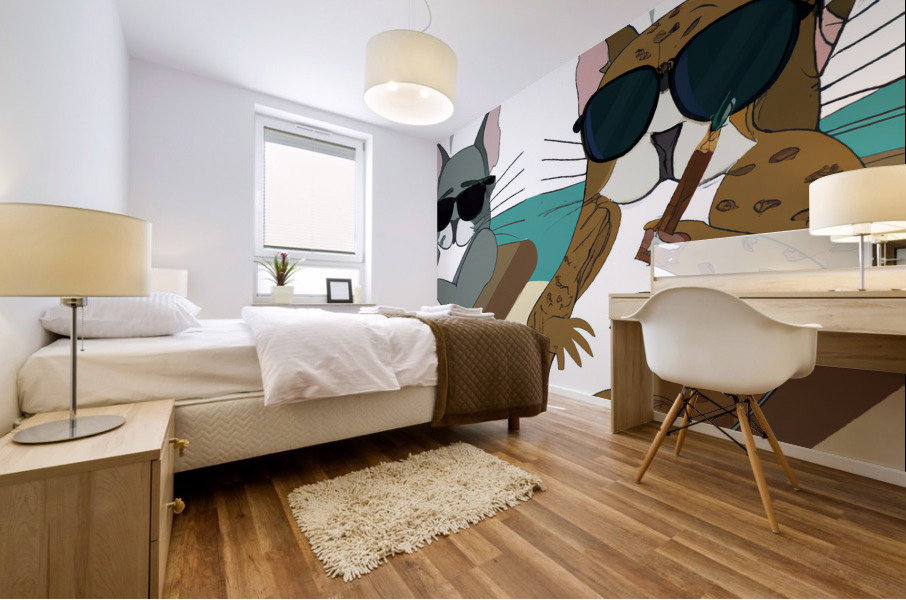 BadCatz Beach Bums 1C Mural print