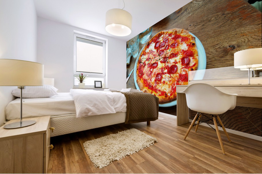 Pepperoni Pizza Pie  Mural print