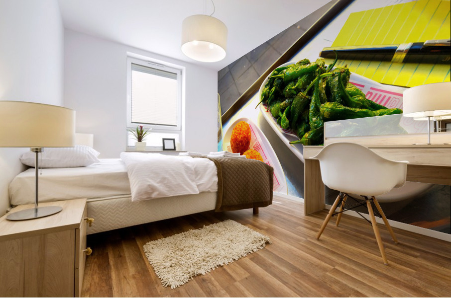 Bunuelas de Bacalao and Pimientos de Padron at Barrafina Mural print