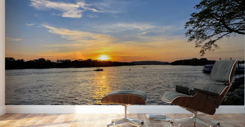 “When the River Dreams” Sunsets in La Crosse Panoramic 2 Wall Murals