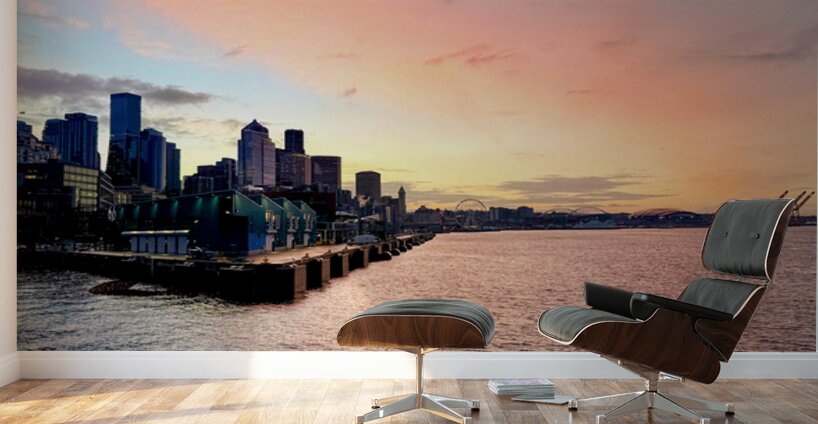 Orange Hour Wall Murals