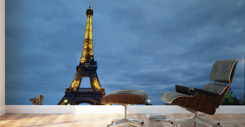 Eiffel Tower at Night 2B Wall Murals