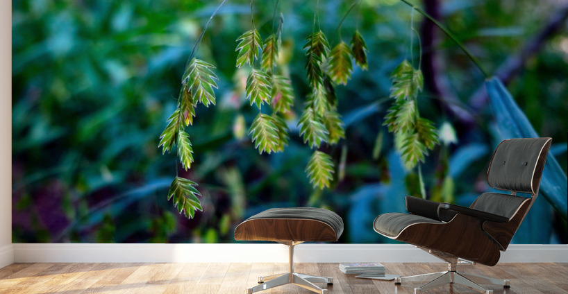 Silent Green Wind Chimes 2 Wall Murals