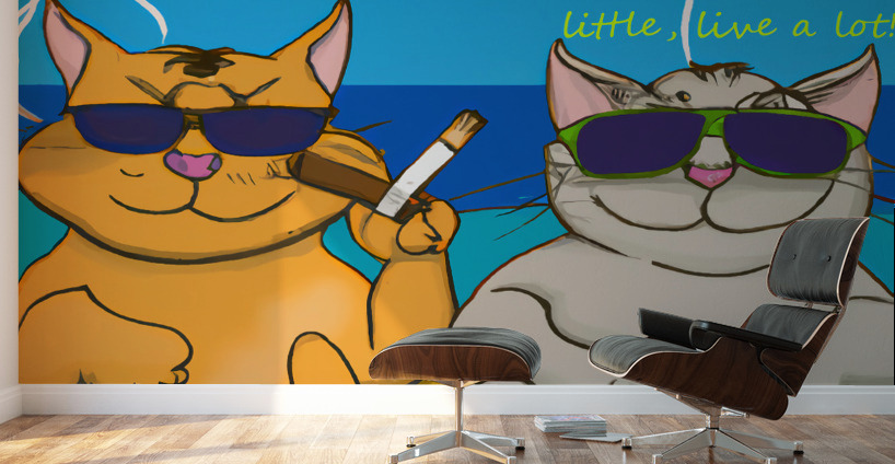 BadCatz Beach Bums 1A Wall Murals