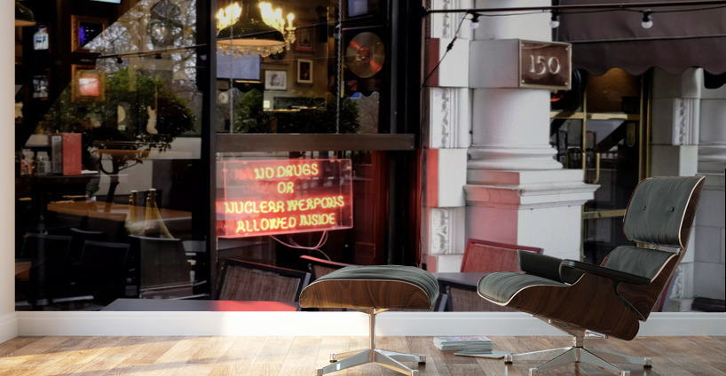 A Hard Rule at this Cafe Wall Murals