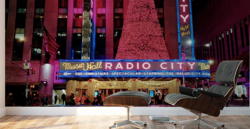 Neon Christmas at Radio City Wall Murals