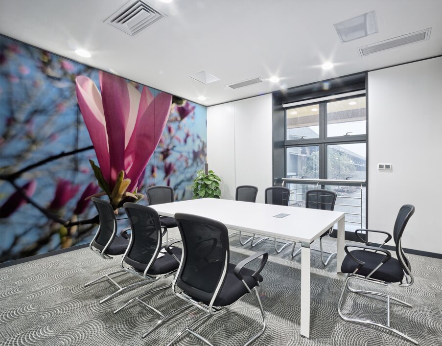 Pink Petals in Warm Light Wall Printing