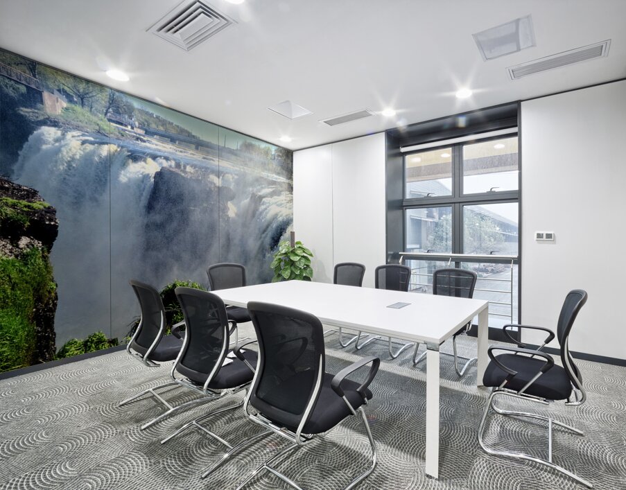 A Curtain of Spring Mist at Paterson Great Falls Wall Printing