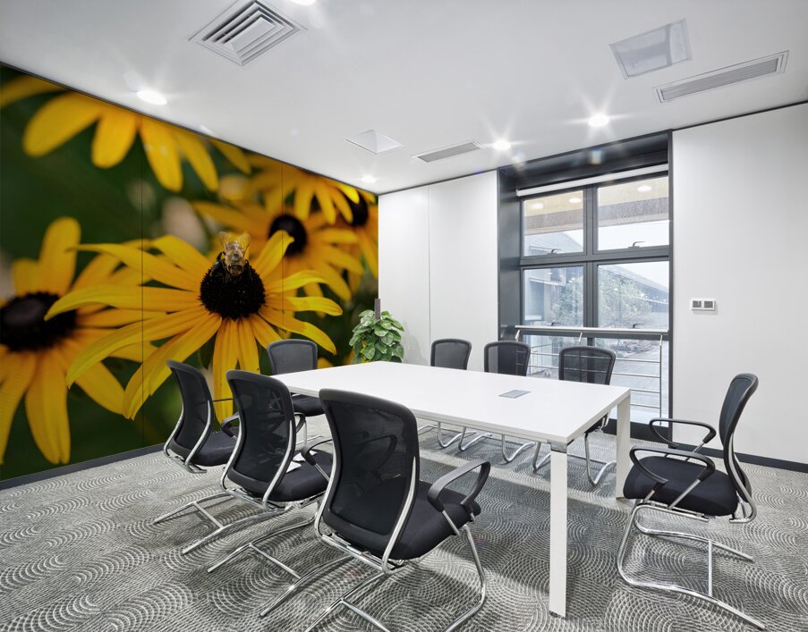 Bee One with Black-Eyed Susan Wall Printing