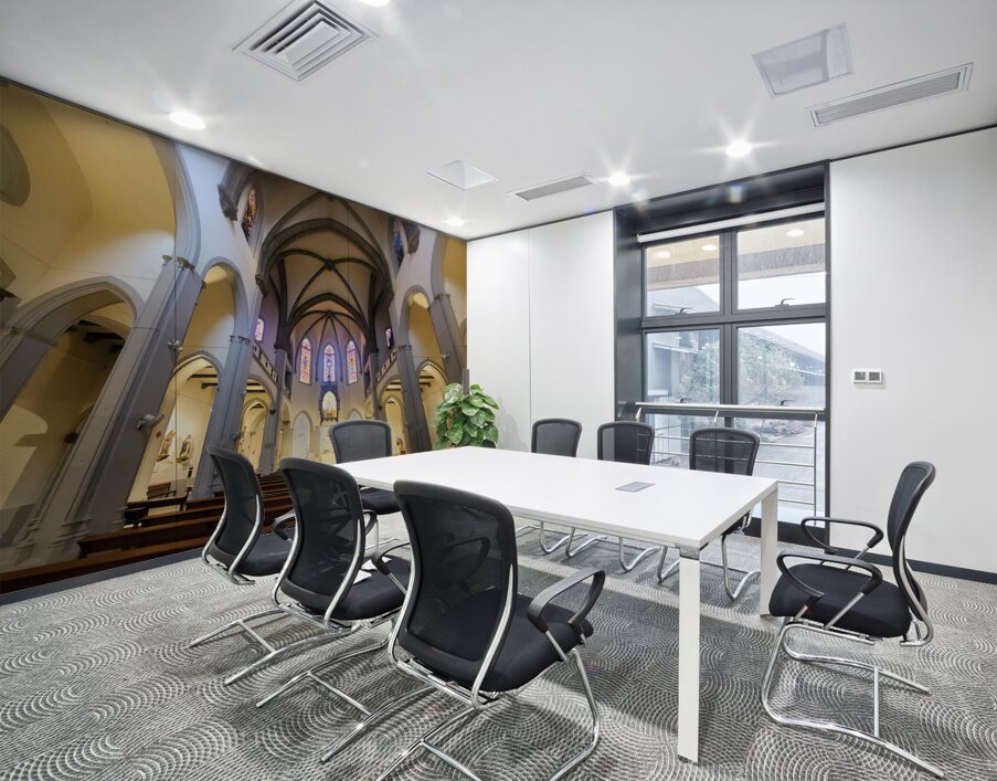 Pillars of Faith Threads of Light Wall Printing