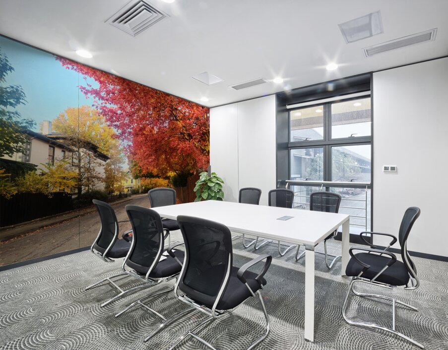 Fall Over the Fence - Autumn’s Embrace  Wall Printing