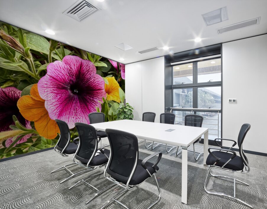 Whispers in Bloom – Petunia Poetry Wall Printing