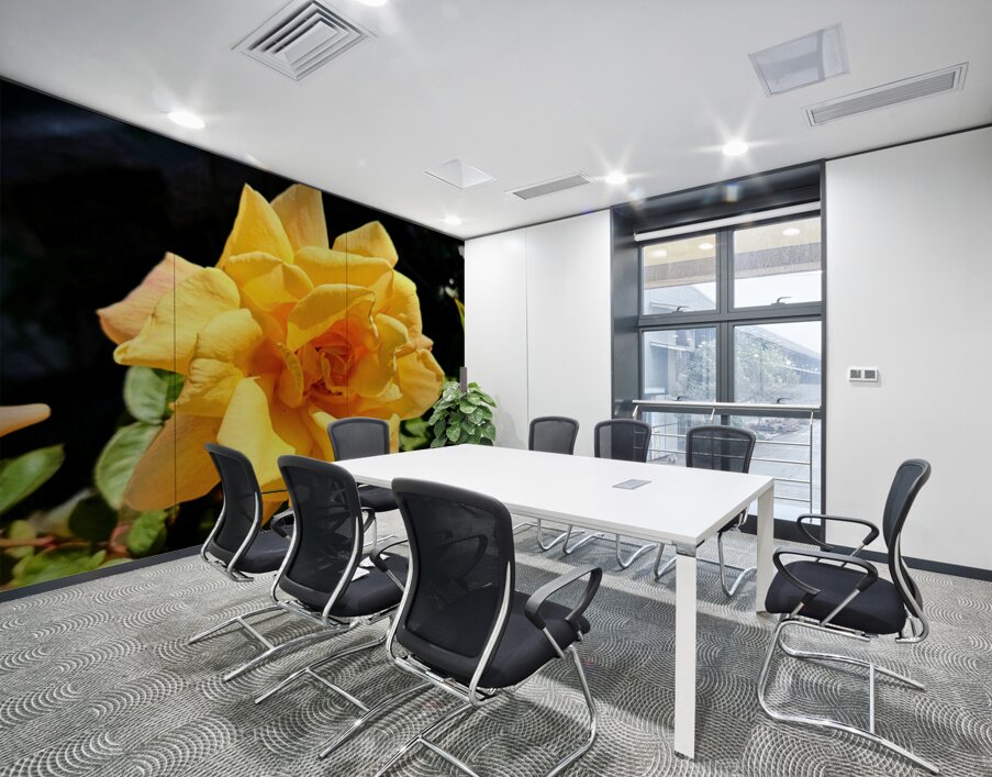 Sunwrought Yellow Rose Wall Printing