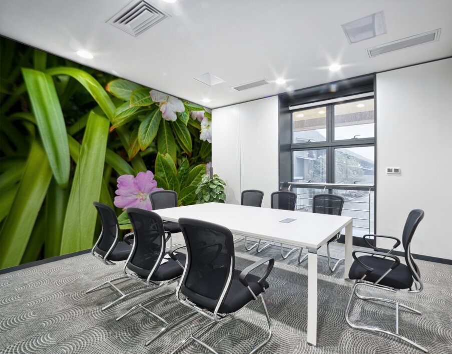 Green Rhythm Pink Pause Wall Printing