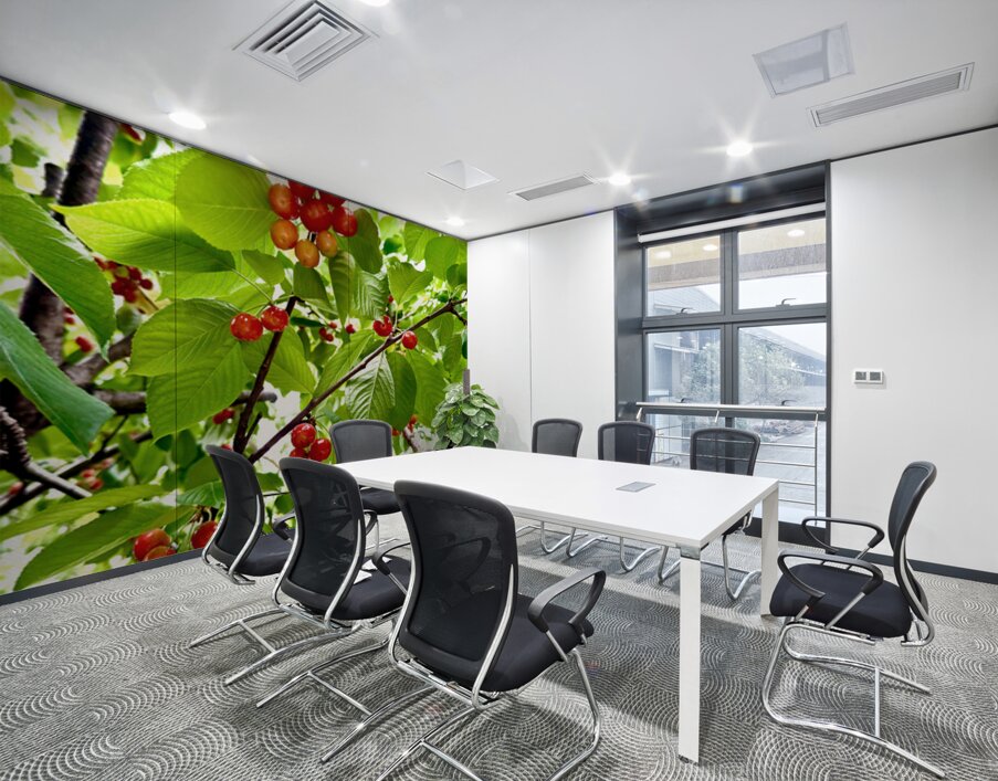 Emerald Boughs and Scarlet Promises Wall Printing