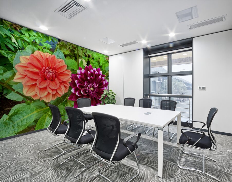 Harmony Blooms: When Opposites Flower Together Wall Printing