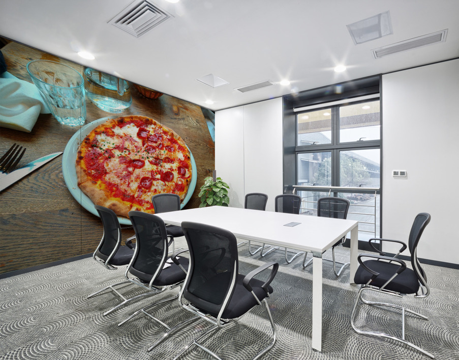 Pepperoni Pizza Pie  Wall Printing