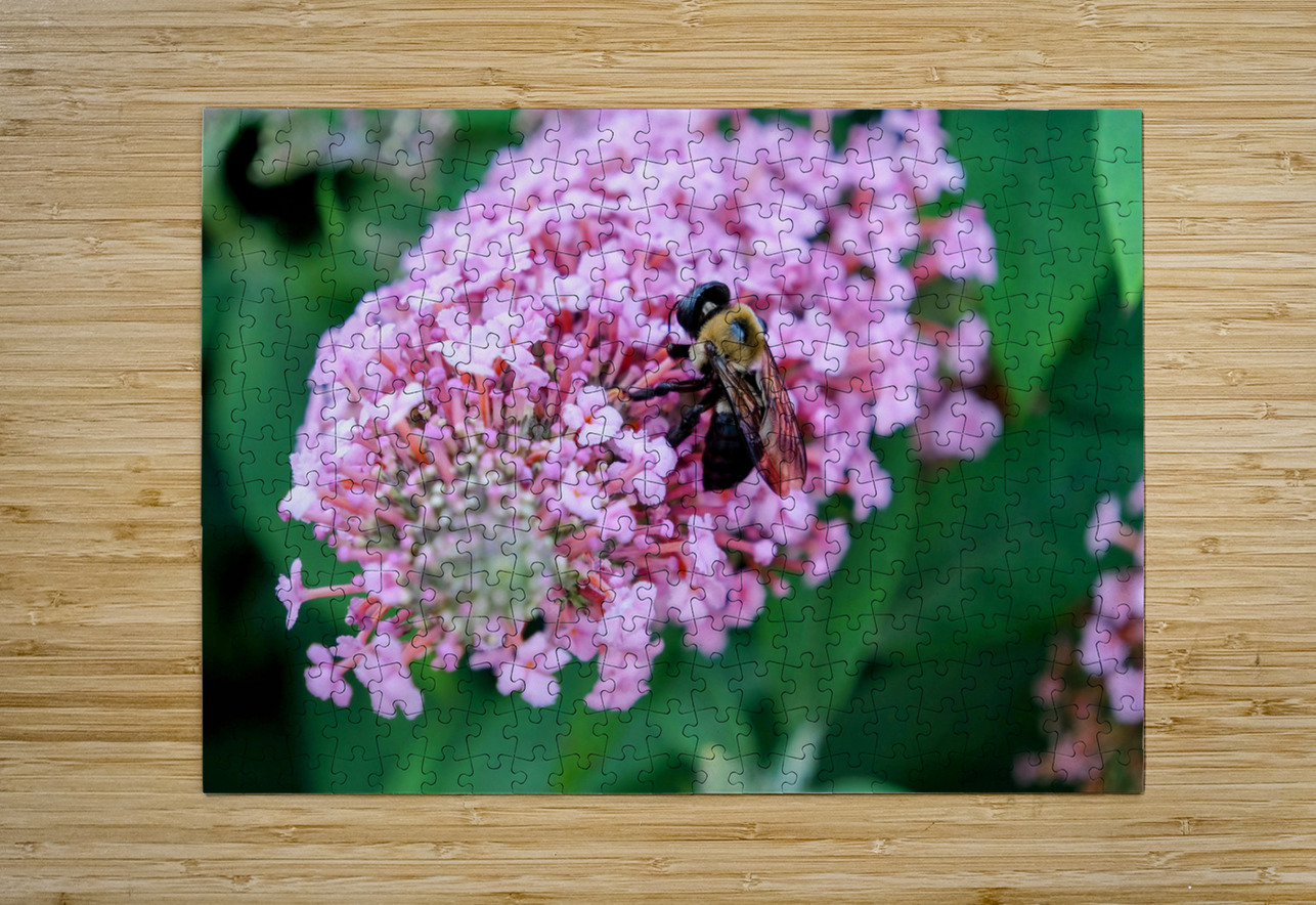 Bee Still on Butterfly Bush Click4Pix Puzzle printing