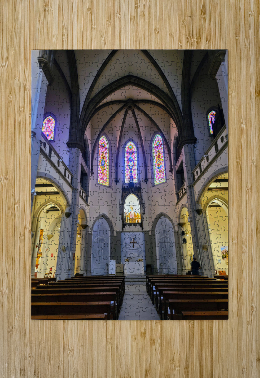 Cathedral Windows:  Where Heaven Filters Through Glass and Stone Click4Pix Puzzle printing