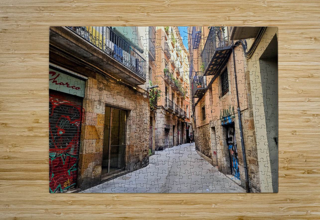 Streets of Barcelona: Where Stories Sneak Between Walls Click4Pix Puzzle printing