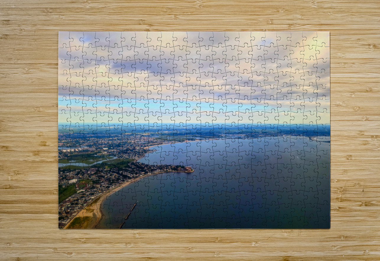Tides of Perspective: An Elevated Gaze over Boston Bay Click4Pix Puzzle printing