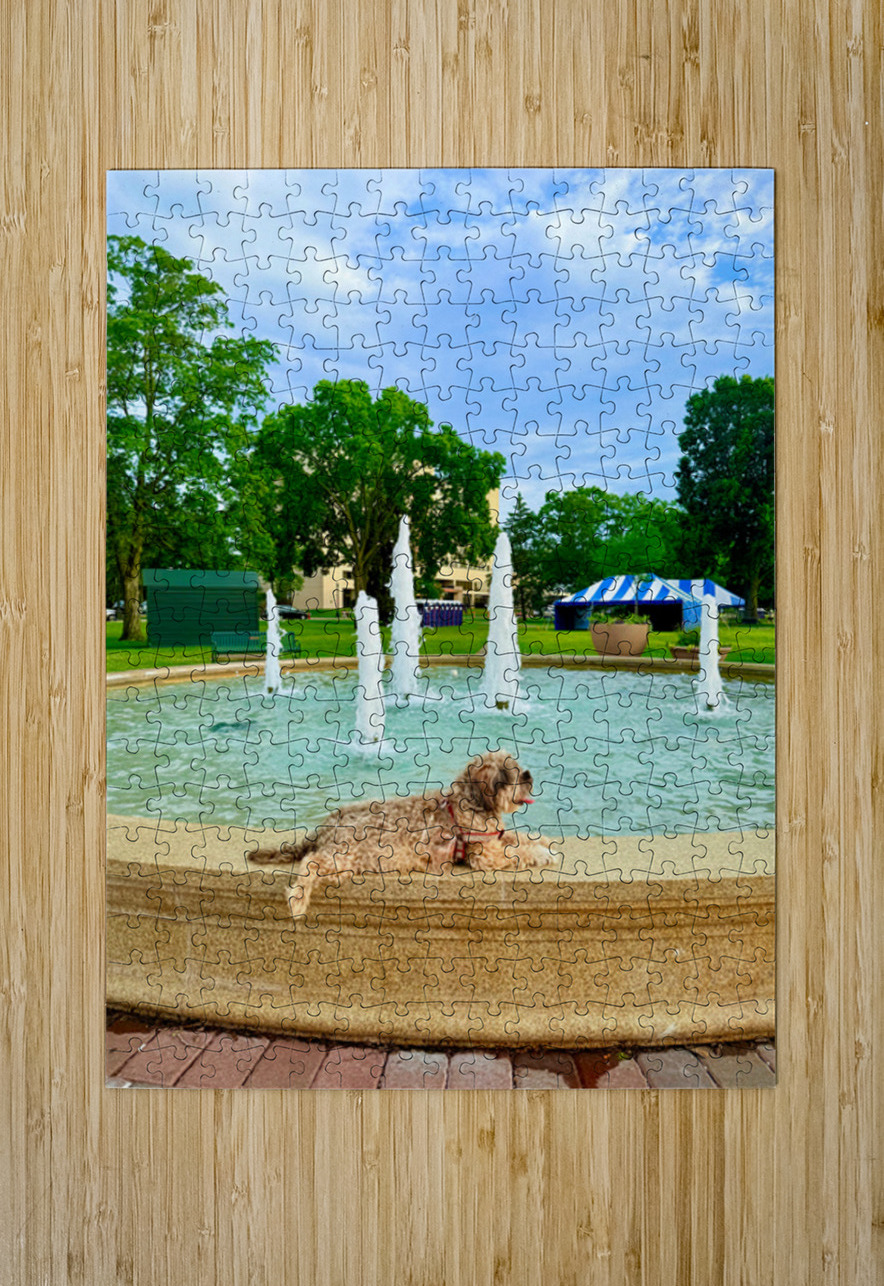 Lazy Days by the Fountain Click4Pix Puzzle printing