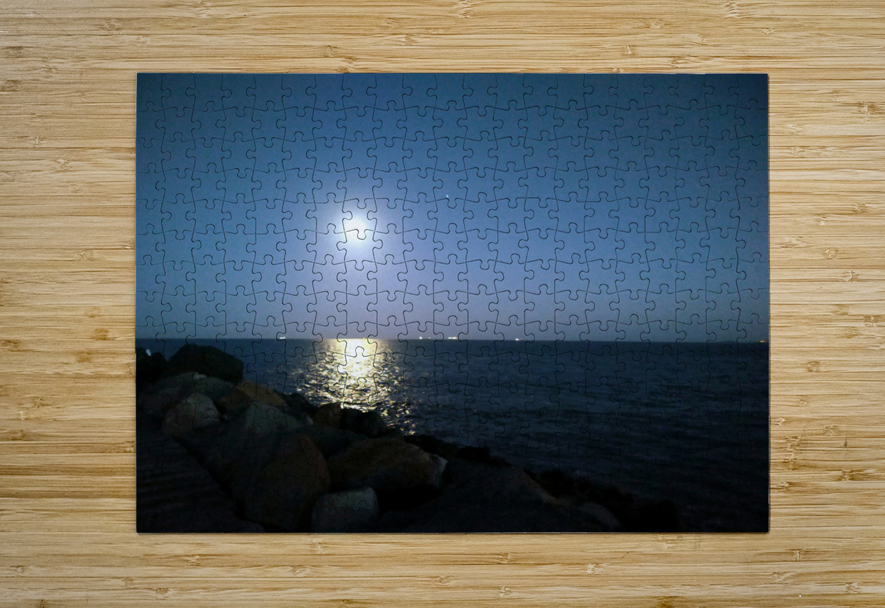 Reflections of the Moon at Poolbeg Click4Pix Puzzle printing