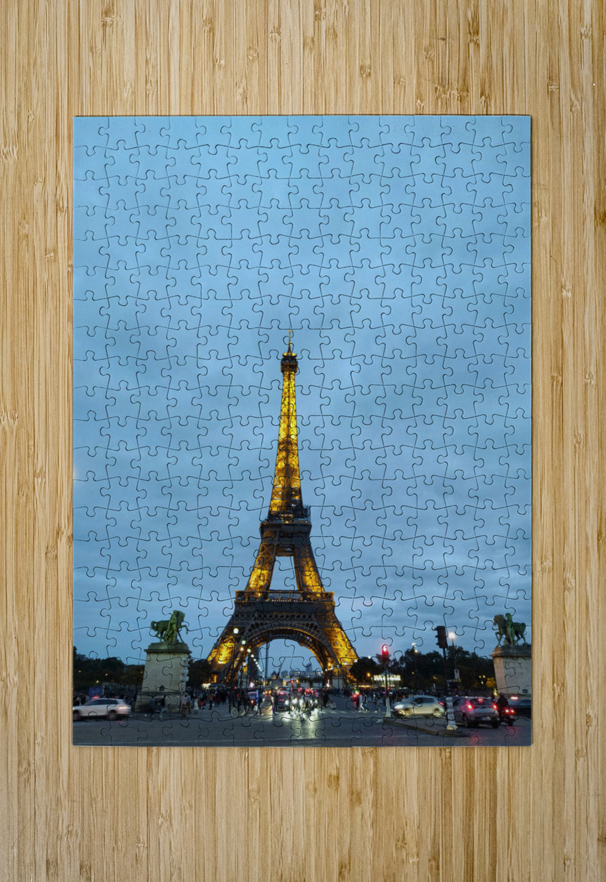 Eiffel Tower at Night 1 Click4Pix Puzzle printing