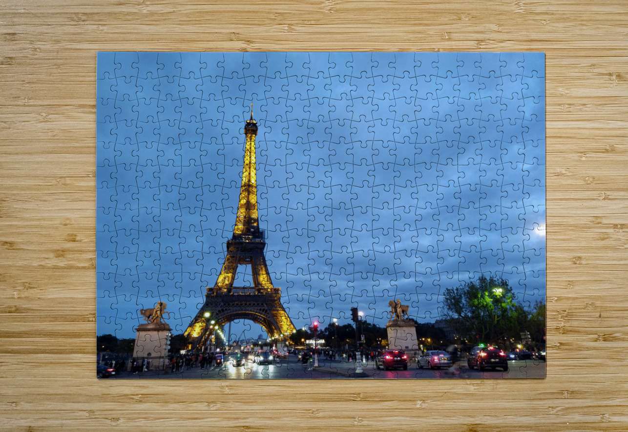 Eiffel Tower at Night 2B Click4Pix Puzzle printing