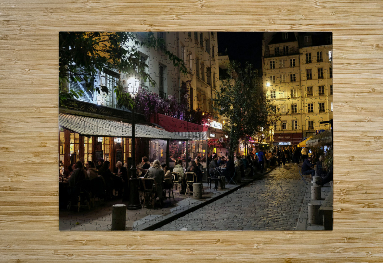 Streets of Paris -- Night Life 2 Click4Pix Puzzle printing