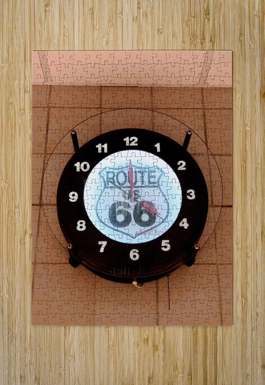 Route 66 Clock Click4Pix Puzzle printing